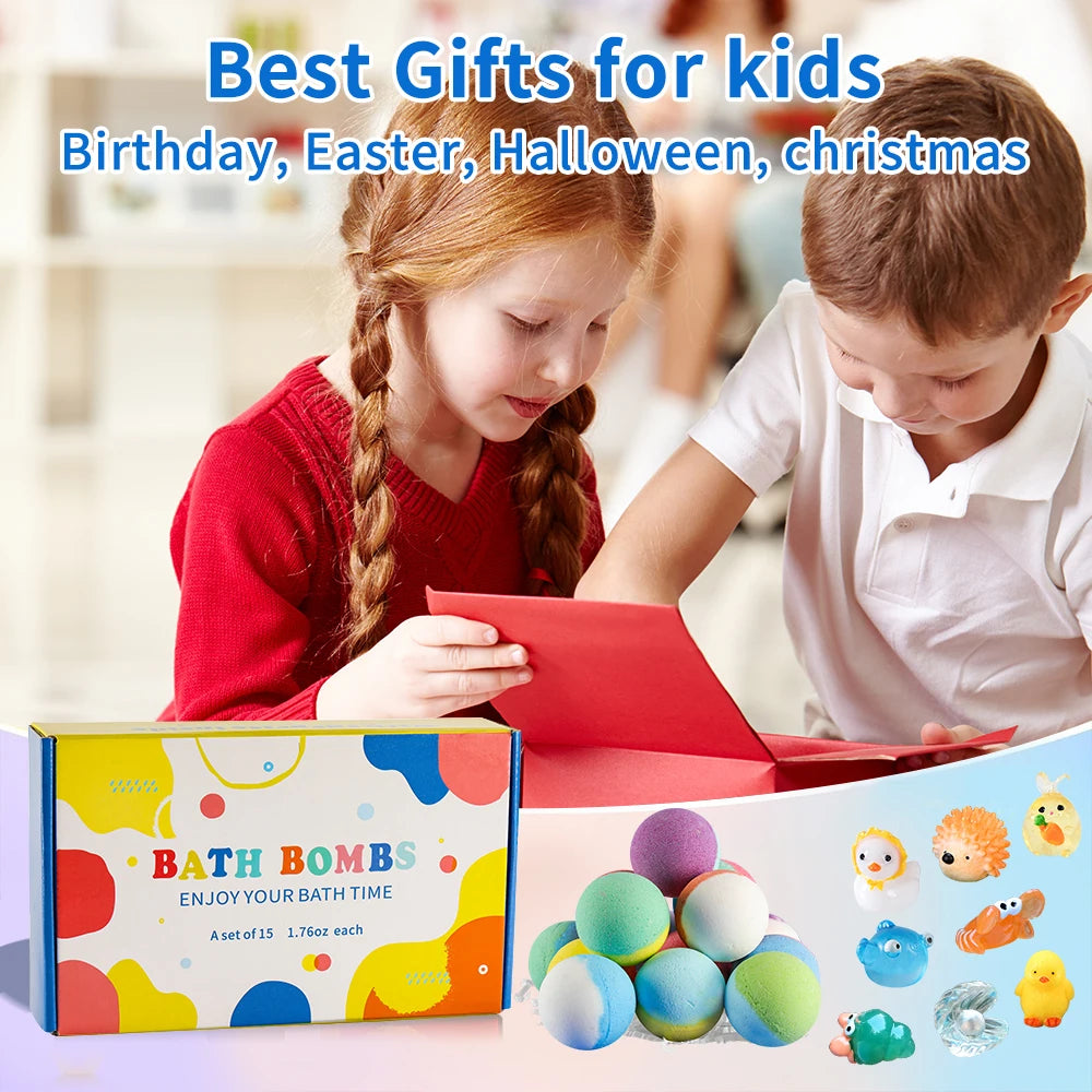 Kids Surprise Bath Bombs – 15 Pack