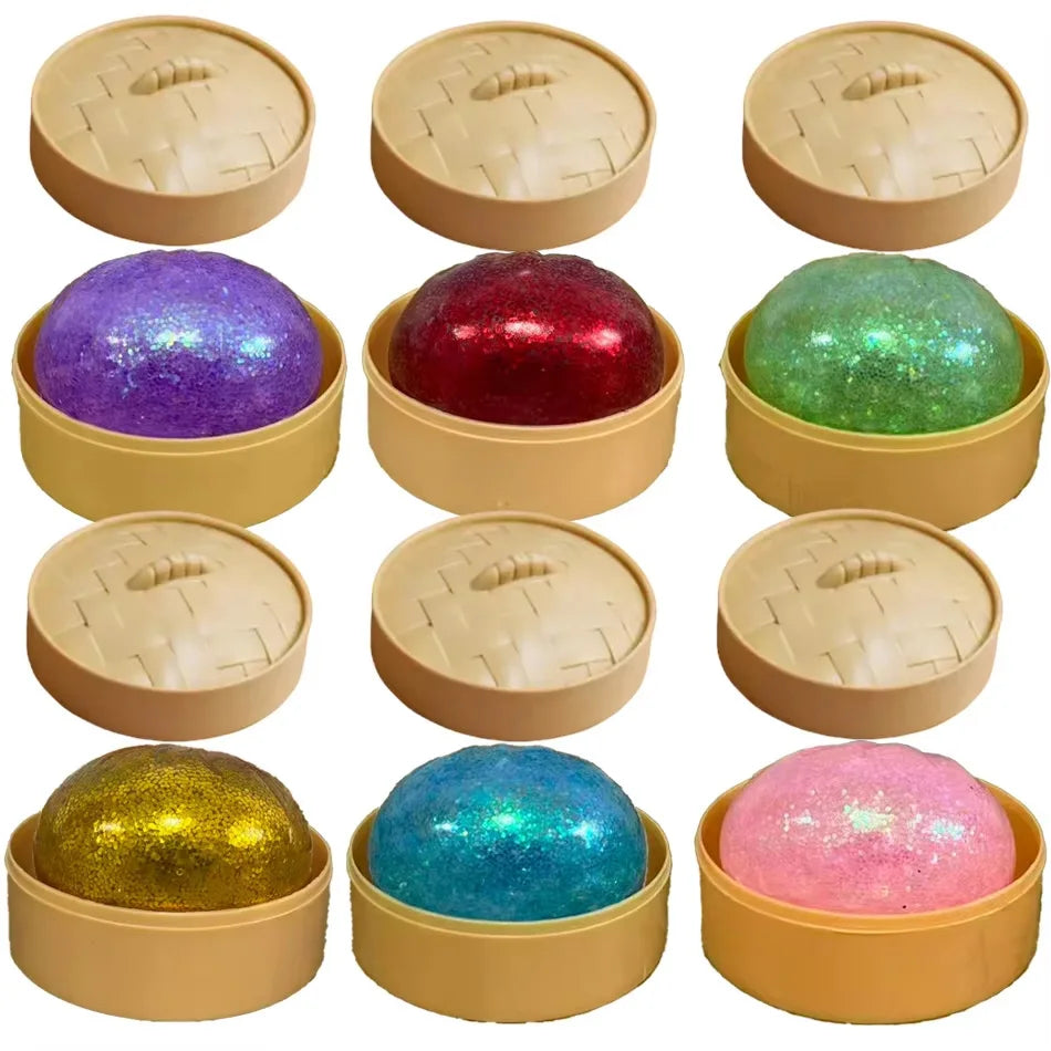 Colorful Dumpling Squishy Toy