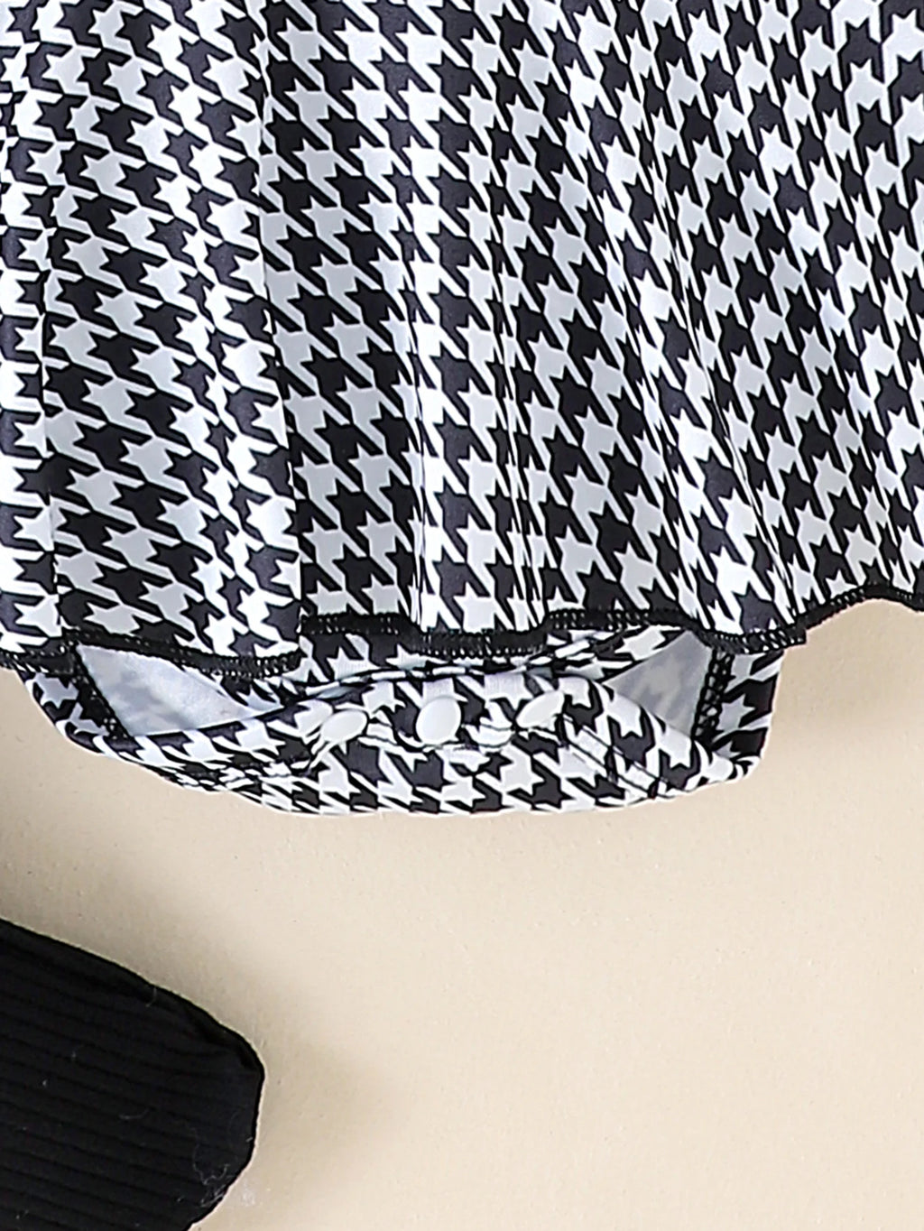 Baby Girl Top & Houndstooth Skirt Set