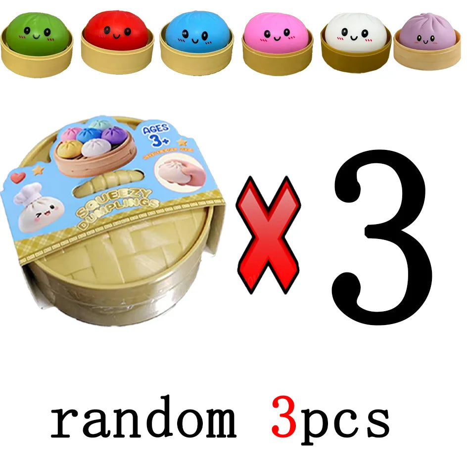 Colorful Dumpling Squishy Toy